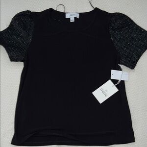 NWT Cece tweed sleeve women’s top